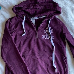 Pink quarter zip sweater